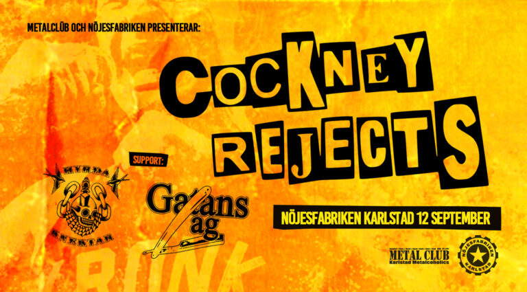 Cockney Rejects + Gatans Lag + Hyrda Knektar